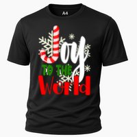 Joy To The World Christmas Festive Cooling Performance Crew T-Shirt