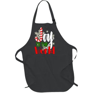 Joy To The World Christmas Festive Full-Length Apron With Pockets