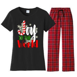 Joy To The World Christmas Festive Women's Flannel Pajama Set