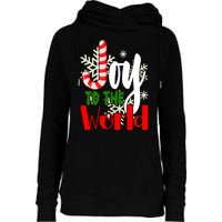 Joy To The World Christmas Festive Womens Funnel Neck Pullover Hood