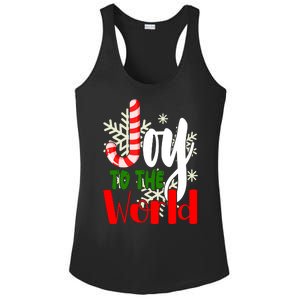 Joy To The World Christmas Festive Ladies PosiCharge Competitor Racerback Tank