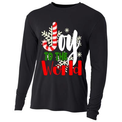 Joy To The World Christmas Festive Cooling Performance Long Sleeve Crew