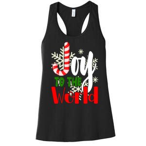 Joy To The World Christmas Festive Women's Racerback Tank