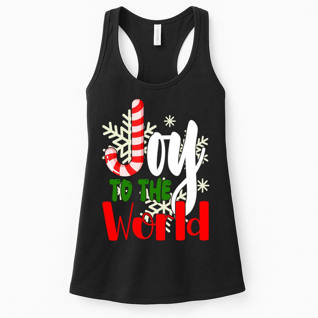 Joy To The World Christmas Festive Womens Tank Top