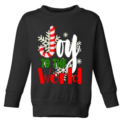 Joy To The World Christmas Festive Toddler Sweatshirt