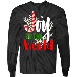 Joy To The World Christmas Festive Tie-Dye Long Sleeve Shirt