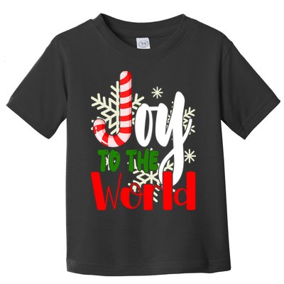 Joy To The World Christmas Festive Toddler T-Shirt