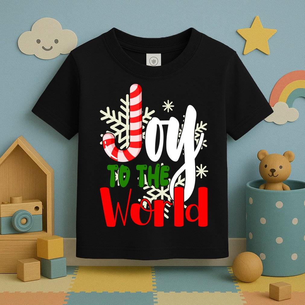 Joy To The World Christmas Festive Toddler T-Shirt