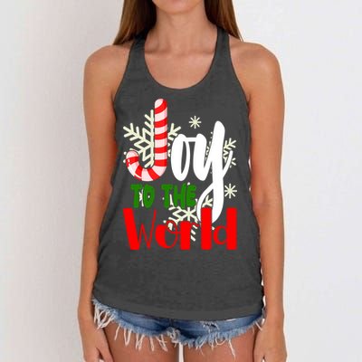 Joy To The World Christmas Festive Women's Knotted Racerback Tank