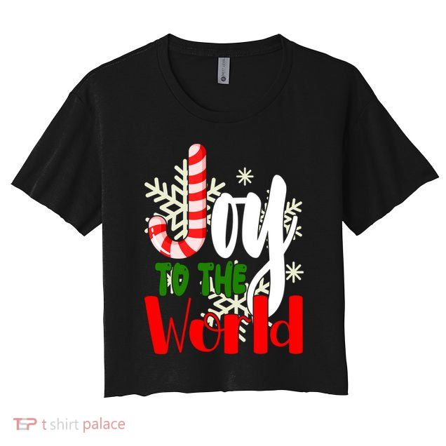 Joy To The World Christmas Festive Crop Top