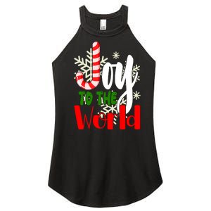 Joy To The World Christmas Festive Women's Perfect Tri Rocker Tank