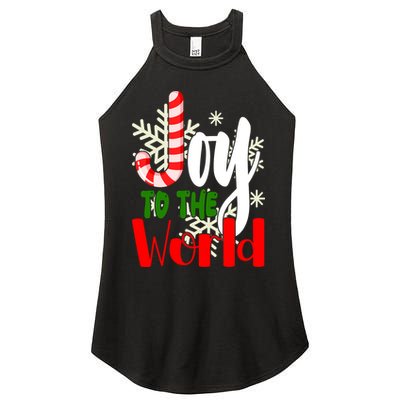 Joy To The World Christmas Festive Women's Perfect Tri Rocker Tank