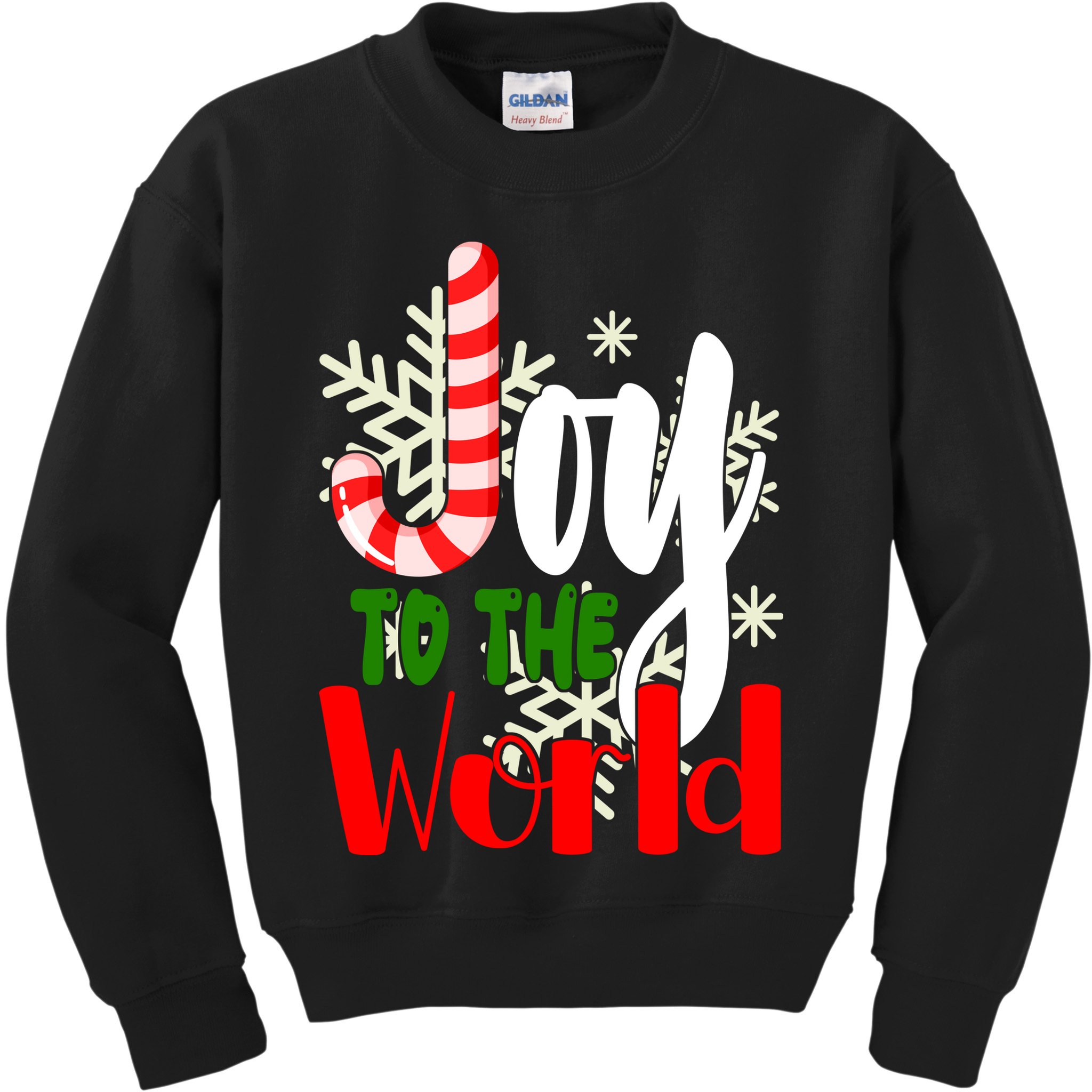 Joy To The World Christmas Festive Kids Sweatshirt