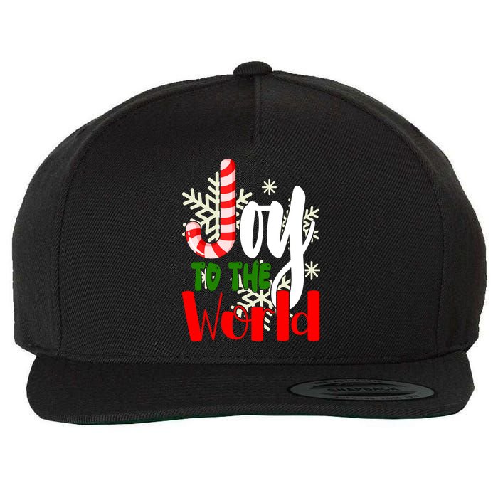 Joy To The World Christmas Festive Wool Snapback Cap