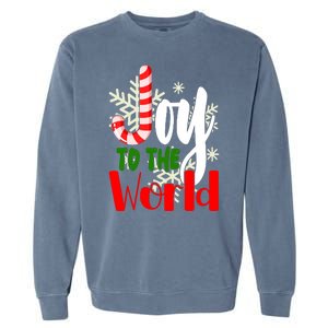 Joy To The World Christmas Festive Garment-Dyed Sweatshirt