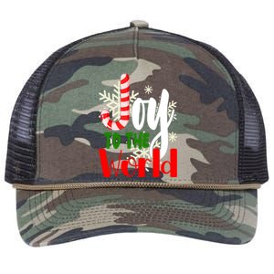 Joy To The World Christmas Festive Retro Rope Trucker Hat Cap