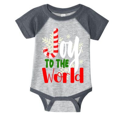 Joy To The World Christmas Festive Infant Baby Jersey Bodysuit