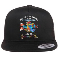 Joy To The Fishes In The Deep Blue Sea Joy To You And Me Flat Bill Trucker Hat
