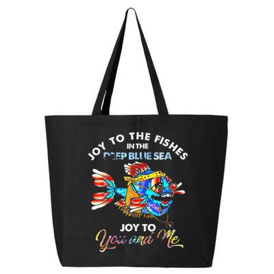 Joy To The Fishes In The Deep Blue Sea Joy To You And Me 25L Jumbo Tote