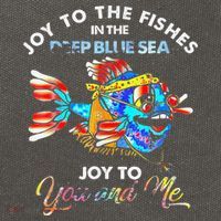 Joy To The Fishes In The Deep Blue Sea Joy To You And Me Cotton Canvas Backpack