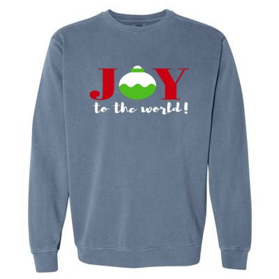 Joy To The World Christmas Ornat Cool Gift Garment-Dyed Sweatshirt