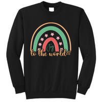 Joy To The World Rainbow Graphic Sweatshirt