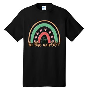 Joy To The World Rainbow Graphic Tall T-Shirt