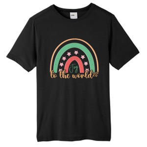 Joy To The World Rainbow Graphic Tall Fusion ChromaSoft Performance T-Shirt