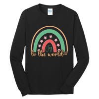 Joy To The World Rainbow Graphic Tall Long Sleeve T-Shirt