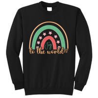 Joy To The World Rainbow Graphic Tall Sweatshirt