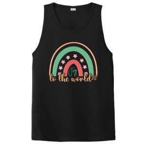 Joy To The World Rainbow Graphic PosiCharge Competitor Tank