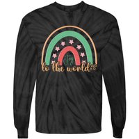 Joy To The World Rainbow Graphic Tie-Dye Long Sleeve Shirt