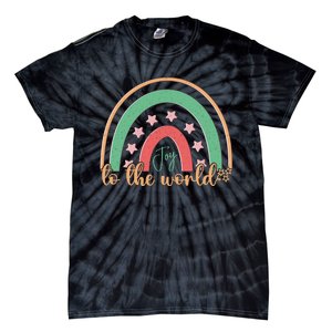 Joy To The World Rainbow Graphic Tie-Dye T-Shirt