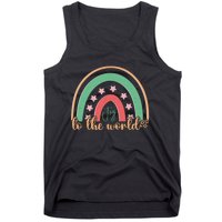 Joy To The World Rainbow Graphic Tank Top