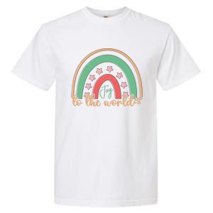 Joy To The World Rainbow Graphic Garment-Dyed Heavyweight T-Shirt