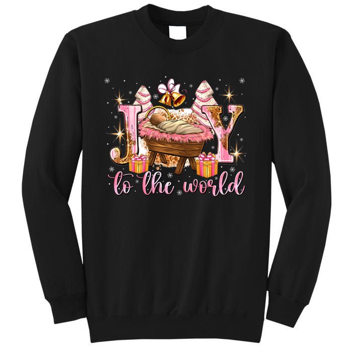 Joy To The World Christmas Tree Cakes Debbie Nativity Scene Sweatshirt