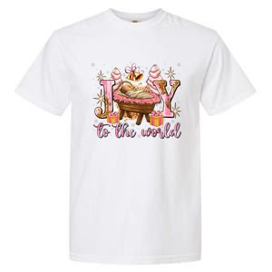 Joy To The World Christmas Tree Cakes Debbie Nativity Scene Garment-Dyed Heavyweight T-Shirt