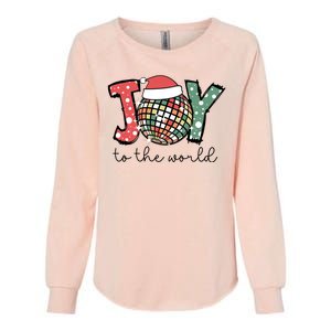 Joy To The World Disco Christmas Holiday Womens California Wash Sweatshirt