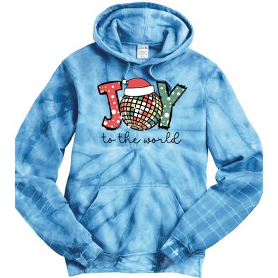 Joy To The World Disco Christmas Holiday Tie Dye Hoodie