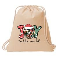 Joy To The World Disco Christmas Holiday Drawstring Bag
