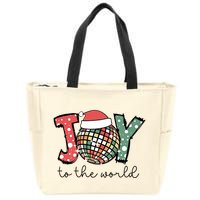 Joy To The World Disco Christmas Holiday Zip Tote Bag