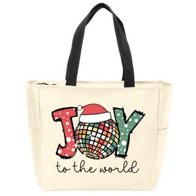 Joy To The World Disco Christmas Holiday Zip Tote Bag