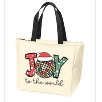 Joy To The World Disco Christmas Holiday Zip Tote Bag