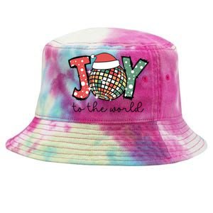 Joy To The World Disco Christmas Holiday Tie-Dyed Bucket Hat