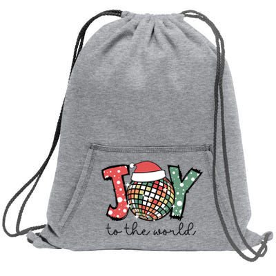 Joy To The World Disco Christmas Holiday Sweatshirt Cinch Pack Bag