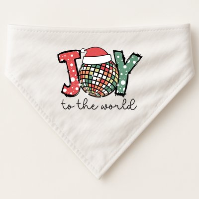 Joy To The World Disco Christmas Holiday USA-Made Doggie Bandana