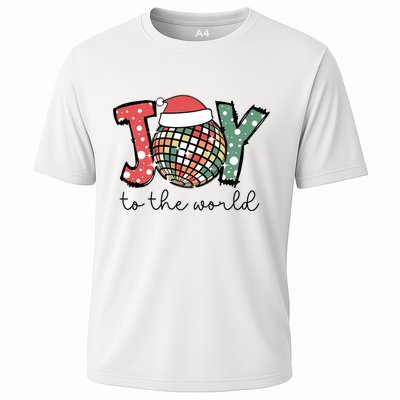 Joy To The World Disco Christmas Holiday Cooling Performance Crew T-Shirt