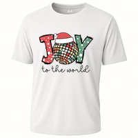 Joy To The World Disco Christmas Holiday Cooling Performance Crew T-Shirt