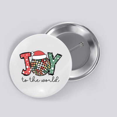 Joy To The World Disco Christmas Holiday Button