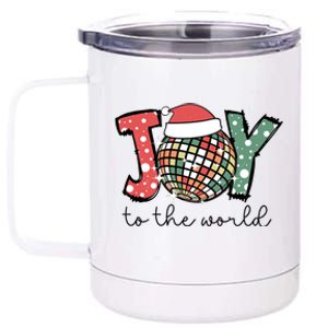 Joy To The World Disco Christmas Holiday 12 oz Stainless Steel Tumbler Cup